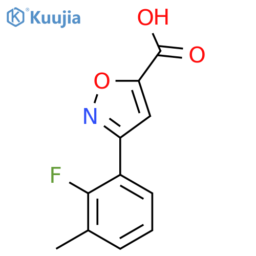 3-(2-Fluoro-3-methylphenyl)-1,2-oxazole-5-carboxylic acid structure