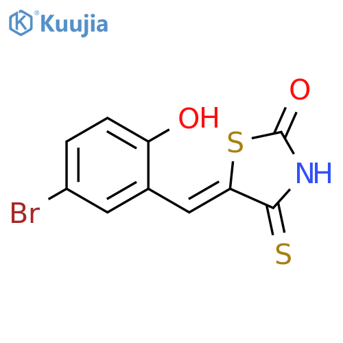 (5Z)-5-(5-bromo-2-hydroxyphenyl)methylidene-4-sulfanylidene-1,3-thiazolidin-2-one structure