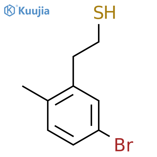 2-(5-bromo-2-methylphenyl)ethane-1-thiol structure