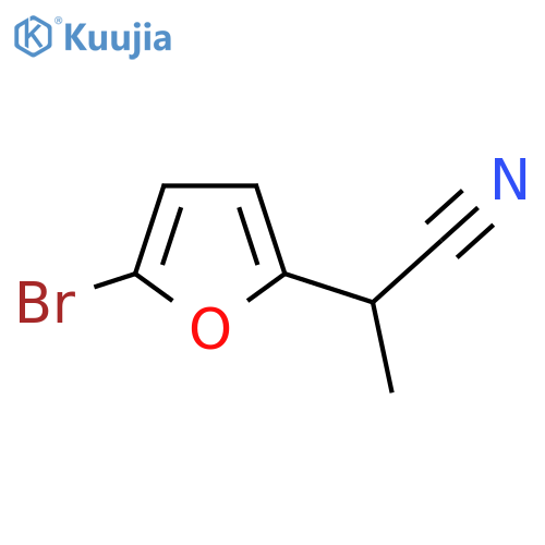 2-(5-bromofuran-2-yl)propanenitrile structure