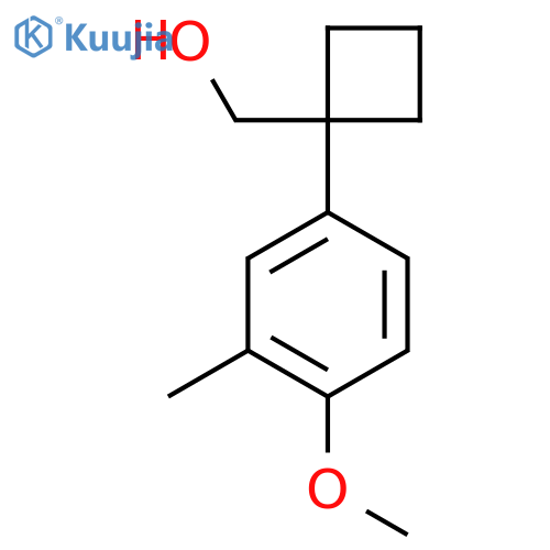 1-(4-methoxy-3-methylphenyl)cyclobutylmethanol structure