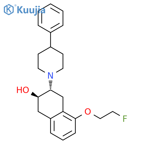 2-Naphthalenol,5-(2-fluoroethoxy)-1,2,3,4-tetrahydro-3-(4-phenyl-1-piperidinyl)-, (2R-trans)-(9CI) structure