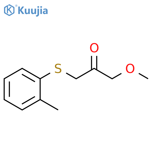 2-Propanone, 1-methoxy-3-[(2-methylphenyl)thio]- structure