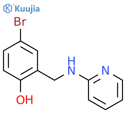 4-Bromo-2-((pyridin-2-ylamino)methyl)phenol structure