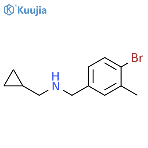 (4-bromo-3-methylphenyl)methyl(cyclopropylmethyl)amine structure