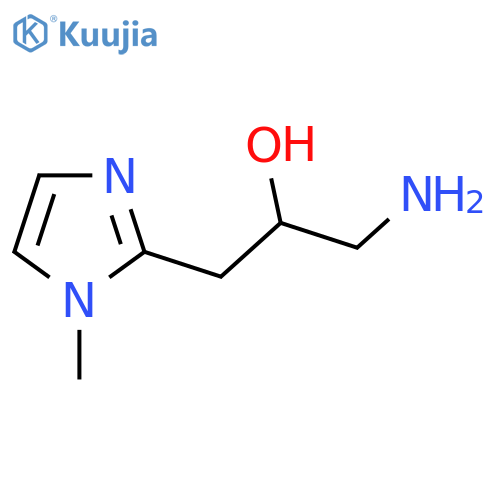 1-amino-3-(1-methyl-1H-imidazol-2-yl)propan-2-ol structure