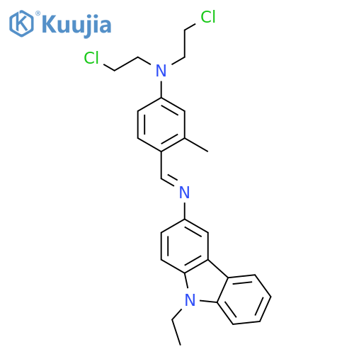 9H-Carbazol-3-amine,N-[[4-[bis(2-chloroethyl)amino]-2-methylphenyl]methylene]-9-ethyl- structure