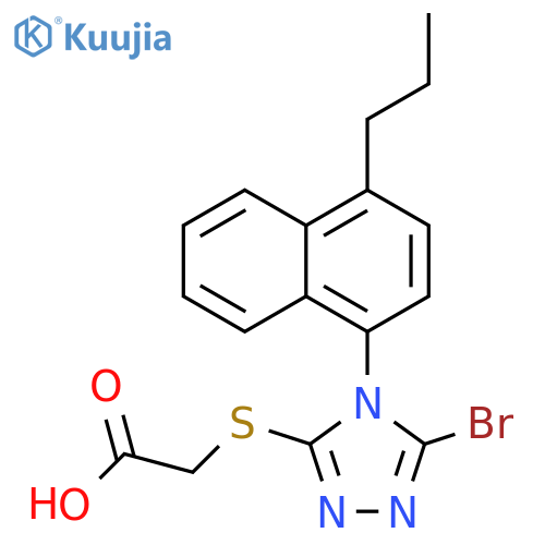 2-5-Bromo-4-(4-propyl-1-naphthalenyl)-4H-1,2,4-triazol-3-ylthio-acetic Acid structure