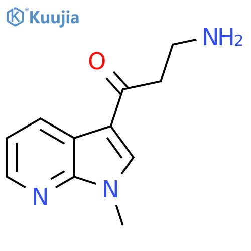 3-amino-1-{1-methyl-1H-pyrrolo2,3-bpyridin-3-yl}propan-1-one structure