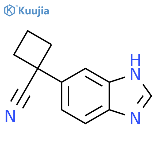 1-(1H-1,3-benzodiazol-5-yl)cyclobutane-1-carbonitrile structure