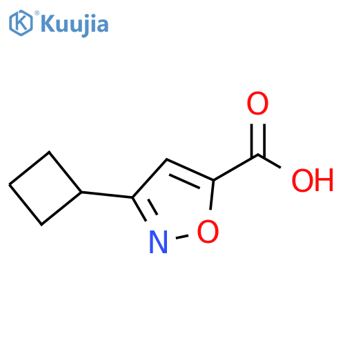 3-cyclobutyl-1,2-oxazole-5-carboxylic acid structure
