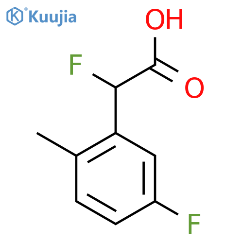2-Fluoro-2-(5-fluoro-2-methylphenyl)acetic acid structure