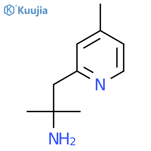 2-methyl-1-(4-methylpyridin-2-yl)propan-2-amine structure