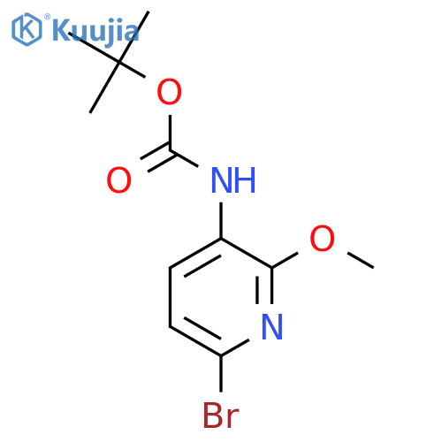 tert-butyl N-(6-bromo-2-methoxypyridin-3-yl)carbamate structure