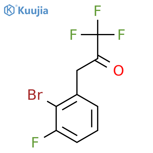 3-(2-bromo-3-fluorophenyl)-1,1,1-trifluoropropan-2-one structure