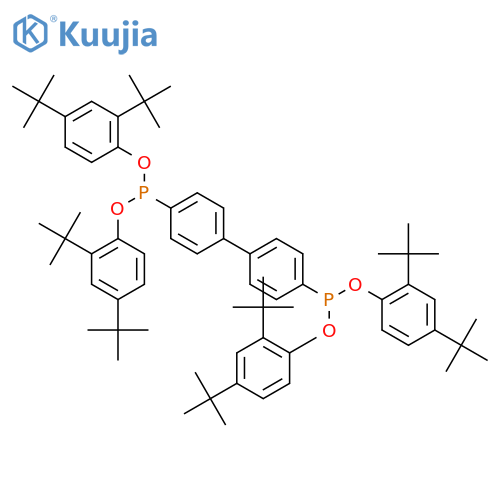 Phosphonous acid,[1,1'-biphenyl]diylbis-, tetrakis[2,4-bis(1,1-dimethylethyl)phenyl] ester (9CI) structure