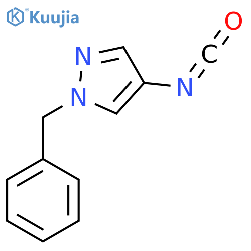 1-benzyl-4-isocyanato-1H-pyrazole structure
