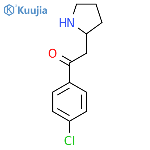 1-(4-Chlorophenyl)-2-(pyrrolidin-2-yl)ethan-1-one structure