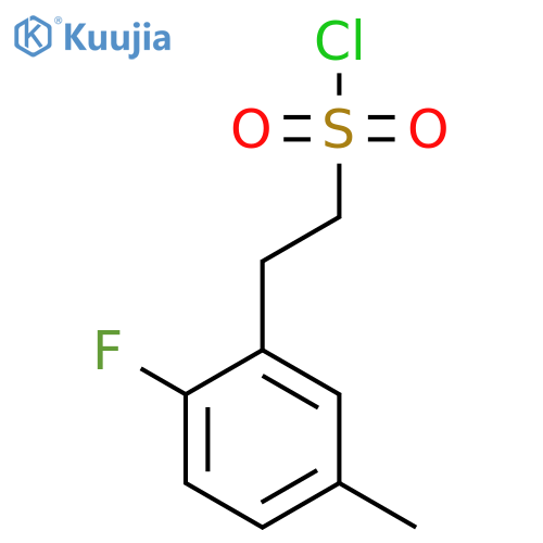 2-(2-fluoro-5-methylphenyl)ethane-1-sulfonyl chloride structure