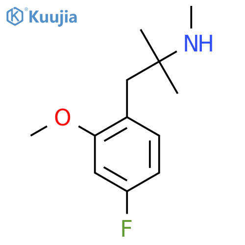 1-(4-fluoro-2-methoxyphenyl)-2-methylpropan-2-yl(methyl)amine structure