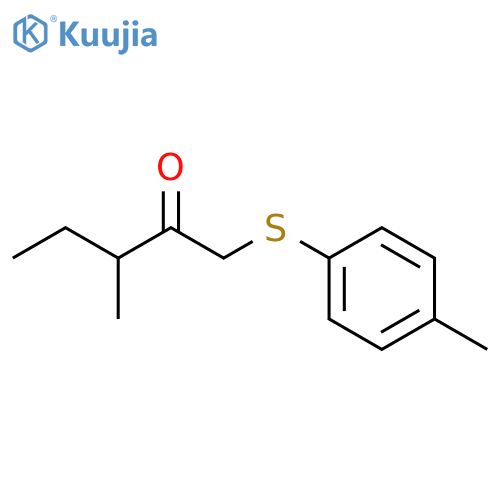 2-Pentanone, 3-methyl-1-[(4-methylphenyl)thio]- structure