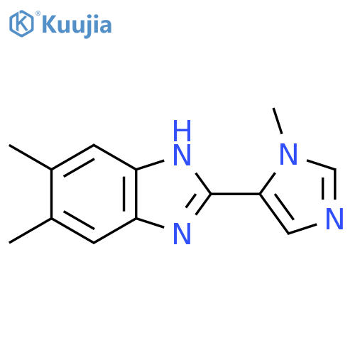 5,6-Dimethyl-2-(1-methyl-1H-imidazol-5-yl)-1H-benzo[d]imidazole structure