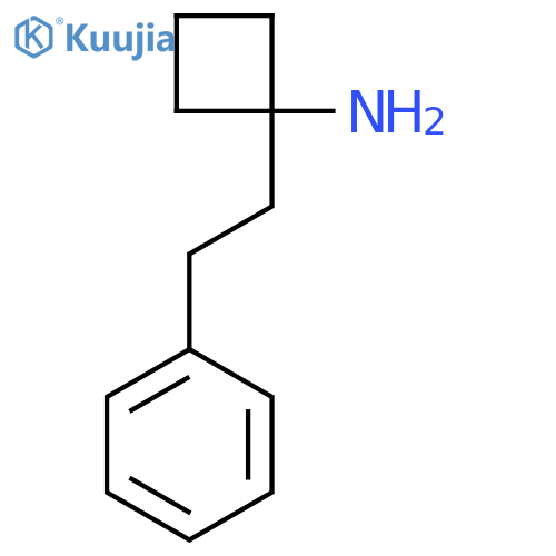 1-(2-phenylethyl)cyclobutan-1-amine structure