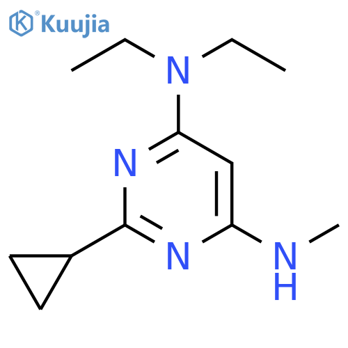 2-cyclopropyl-N4,N4-diethyl-N6-methylpyrimidine-4,6-diamine structure