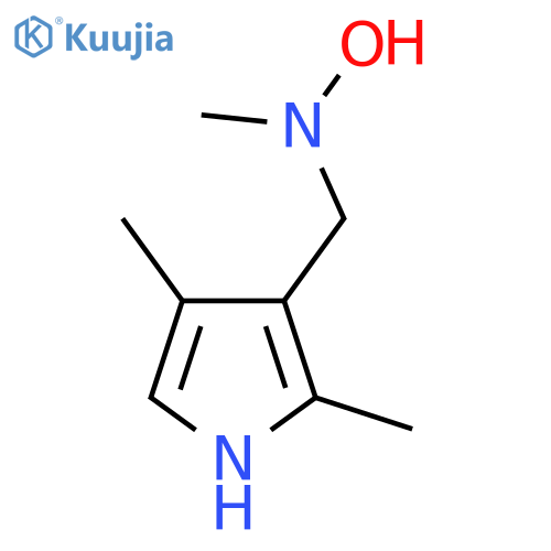 N-(2,4-dimethyl-1H-pyrrol-3-yl)methyl-N-methylhydroxylamine structure