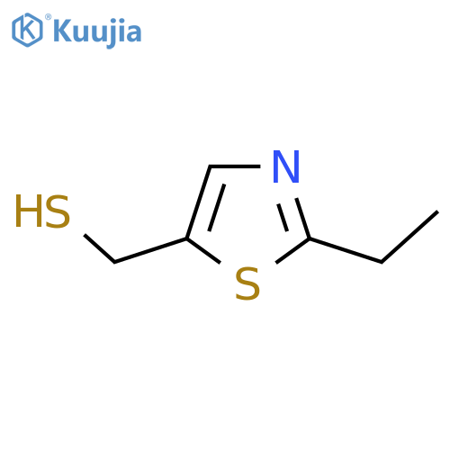 (2-ethyl-1,3-thiazol-5-yl)methanethiol structure