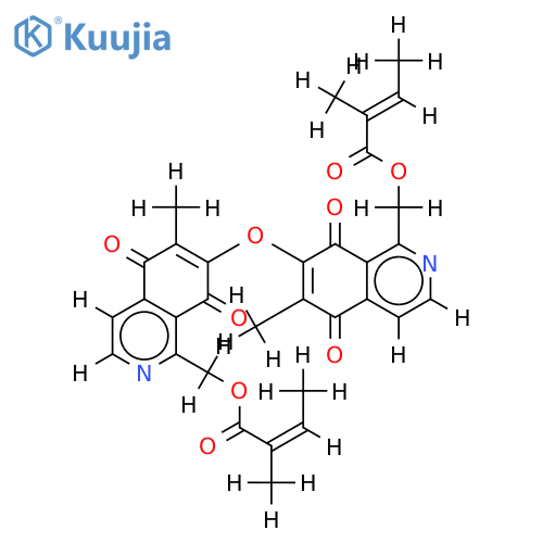 Diangeloyl-7.7'-Oxybis[6-methyl-5,8-dioxo-1-isoquinolinemethanol] structure