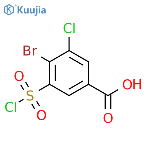 4-BROMO-3-CHLORO-5-(CHLOROSULFONYL)BENZOIC ACID structure