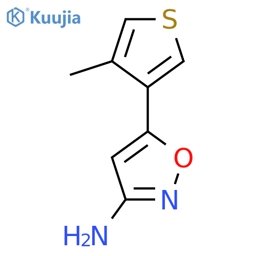 5-(4-methylthiophen-3-yl)-1,2-oxazol-3-amine structure