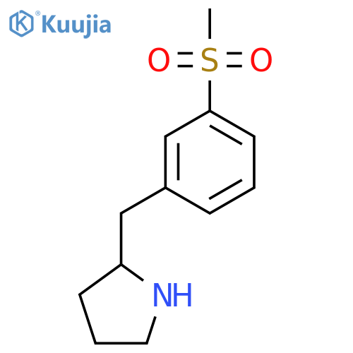 2-(3-methanesulfonylphenyl)methylpyrrolidine structure