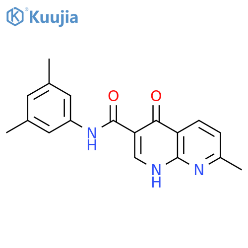 N-(3,5-dimethylphenyl)-7-methyl-4-oxo-1,4-dihydro-1,8-naphthyridine-3-carboxamide structure