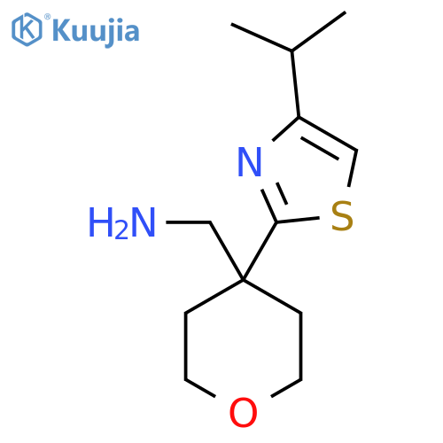 {4-4-(propan-2-yl)-1,3-thiazol-2-yloxan-4-yl}methanamine structure
