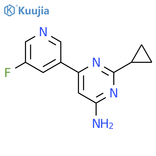 2-cyclopropyl-6-(5-fluoropyridin-3-yl)pyrimidin-4-amine structure