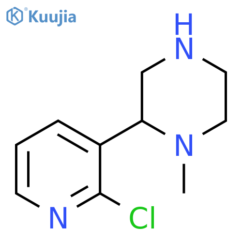 2-(2-chloropyridin-3-yl)-1-methylpiperazine structure