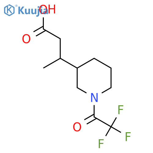 3-[1-(Trifluoroacetyl)piperidin-3-yl]butanoic acid structure