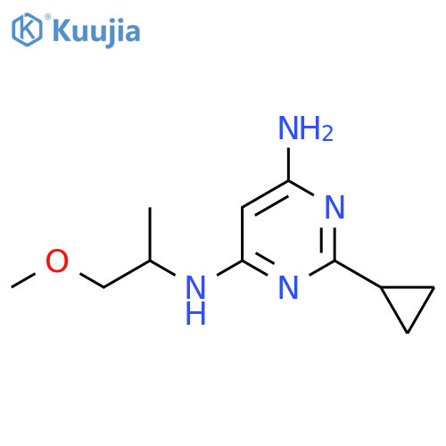 2-cyclopropyl-N4-(1-methoxypropan-2-yl)pyrimidine-4,6-diamine structure