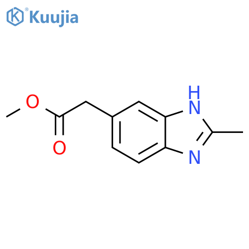 (2-Methyl-1H-benzoimidazol-5-yl)-acetic acid methyl ester structure