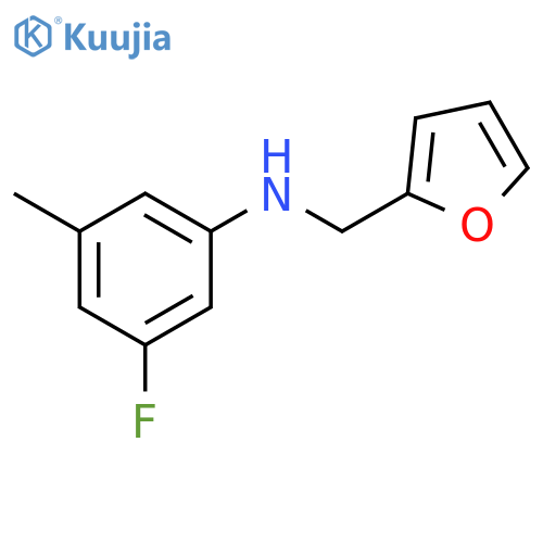 3-fluoro-N-(furan-2-yl)methyl-5-methylaniline structure