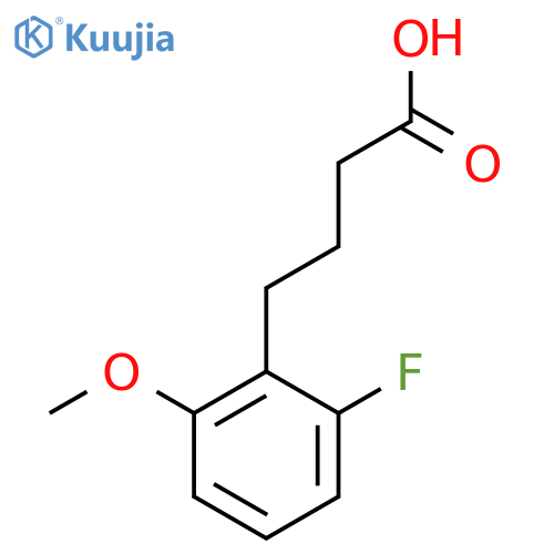 4-(2-fluoro-6-methoxyphenyl)butanoic acid structure