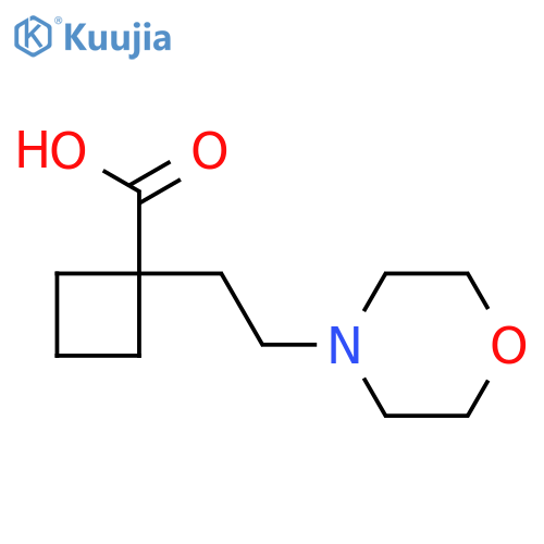 1-[2-(Morpholin-4-yl)ethyl]cyclobutane-1-carboxylic acid structure