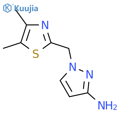 1-[(Dimethyl-1,3-thiazol-2-yl)methyl]-1h-pyrazol-3-amine structure