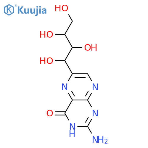 2-Amino-6-(1,2,3,4-tetrahydroxybutyl)-4(1H)-pteridinone; (1'R,2'S,3'S)-form structure