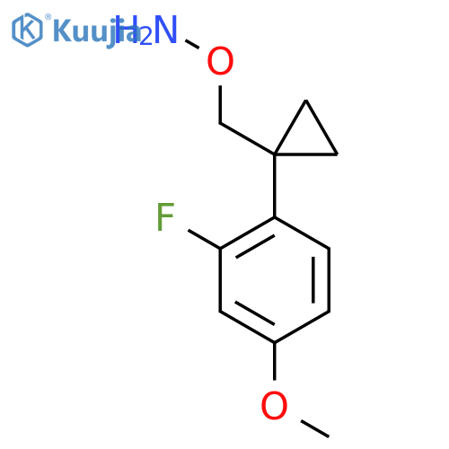 O-{1-(2-fluoro-4-methoxyphenyl)cyclopropylmethyl}hydroxylamine structure