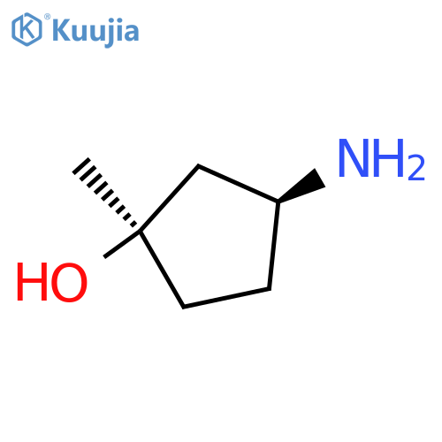 rel-(1R,3S)-3-amino-1-methylcyclopentan-1-ol structure