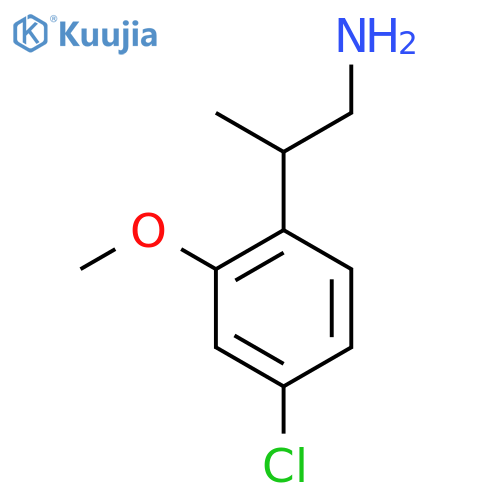 2-(4-chloro-2-methoxyphenyl)propan-1-amine structure