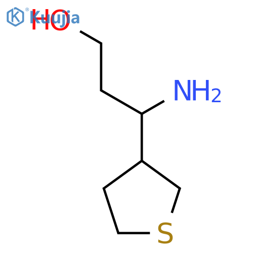 3-amino-3-(thiolan-3-yl)propan-1-ol structure